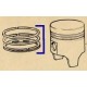 Pistons rings set (Standard)500R/126A (1973 - 1977)
