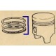 Pistons rings set (Standard)126A1 (1977 -- 1988)