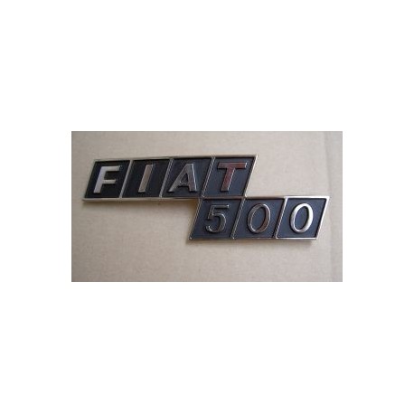 Rear type plate (metal) - 500 F / R (1968 -->1975)