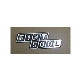 Rear type plate (plastic) - 500 L (1968 -1972)