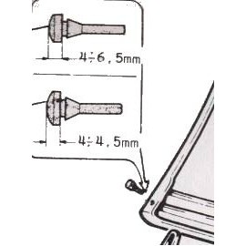 Rear Bonnet Rubber Pad - 600D (1 piece) 4 Required