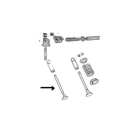 Soupape d'échappement<br>600 633 cm3 ( -->1960)