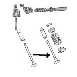 Soupape d'admission<br>600 633 cm3 ( -->1960)