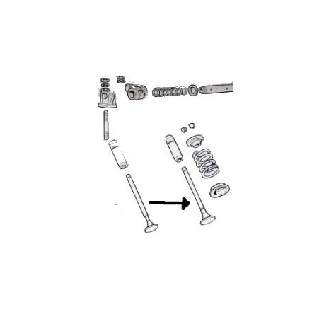 Soupape d'admission<br>600 633 cm3 ( -->1960)