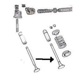 Soupape d'admission<br>600D 767cm3 (1961 --> )