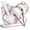 Clamps of exhaust500 R/126A/126A1 (1973 - 1988)