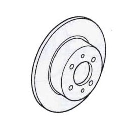 Front brake disc- Fiat 124 Spider DS (1984--1985) Chassis n