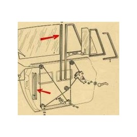 Guide vitre - 124 Spider (1966-->1985)