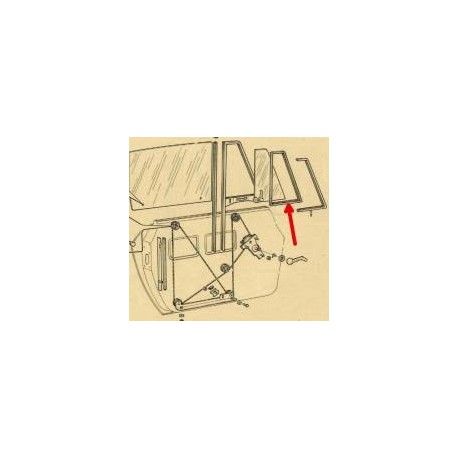 Jeux de joints pour vitres orientables droite et gauche - 12