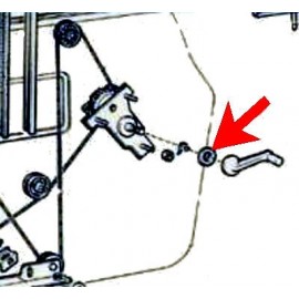 Verzierung des Türgriffs (schwartz) - 124 Spider (1966--1