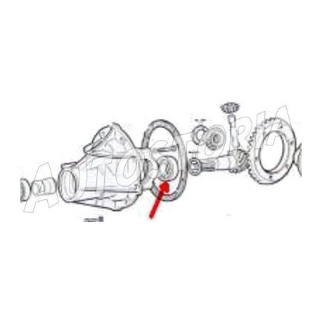 Cojinete del diferencial posterior<br>1300/1500/2300