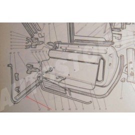 Front rubber seal on the door - 118 G/H/K/S/SA/SB