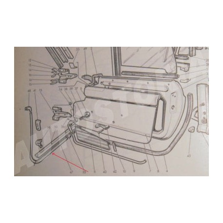 Gomma anterior para puertas - 118 G/H/K/S/SA/SB