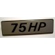 Emblem "75 HP" - 127 Sport