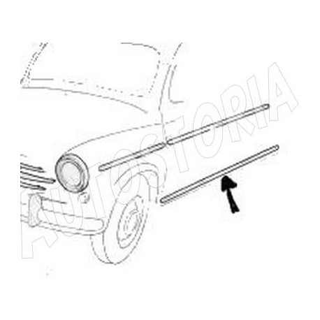 Modanatura in aluminio sottoporta <br>500 Giardiniera/600/600D