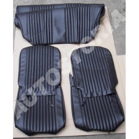 Set of black covers of seats front and rear - 126A 600cm3