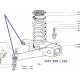 Silentbloc de bras de suspension - Fiat 125 toutes / 126 toutes / 500 toutes / 850 toutes